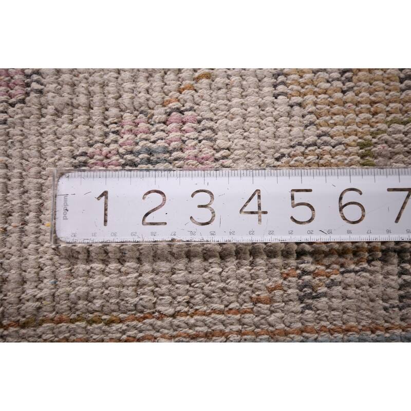All-Over Floral Oushak Indian Area Rug Handmade Wool Carpet - 8'0"x 9'10"