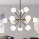 Option Black Finish with White Glass Shades