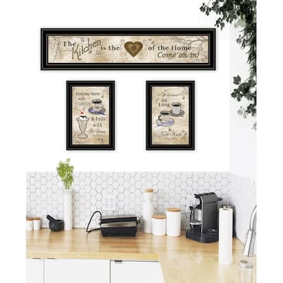 TrendyDecor4U Farmhouse "Love of Nature Kitchen" 3-Piece Vignette - Earthtone