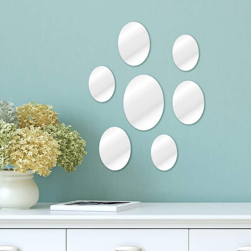 Elements Set of 7 Oval Wall Mirrors