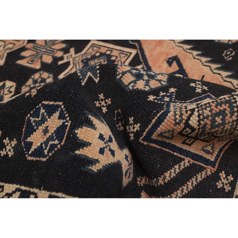 ECARPETGALLERY Hand-knotted Antalya Vintage Navy Wool Rug - 3'3 x 5'11