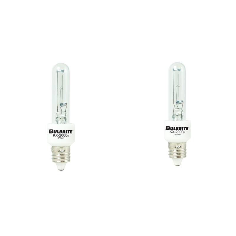 Bulbrite Pack of (2) Dimmable T3 Mini-Candelabra (E11) Krypton Bulb - 40 Watt - Clear