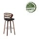 preview thumbnail 6 of 4, Porthos Home Cora Swivel Bar Stool - Beech Wood Legs & PU Leather Upholstery