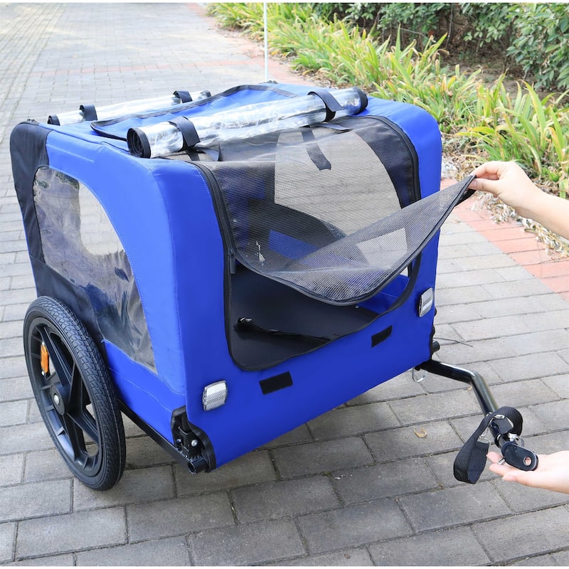 Outdoor Pet Jogging Stroller Foldable Dog Carriers Bicycle Trailer