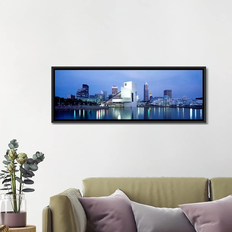 iCanvas "Rock And Roll Hall Of Fame, Cleveland, Ohio, USA" by Panoramic Images Framed Canvas Print