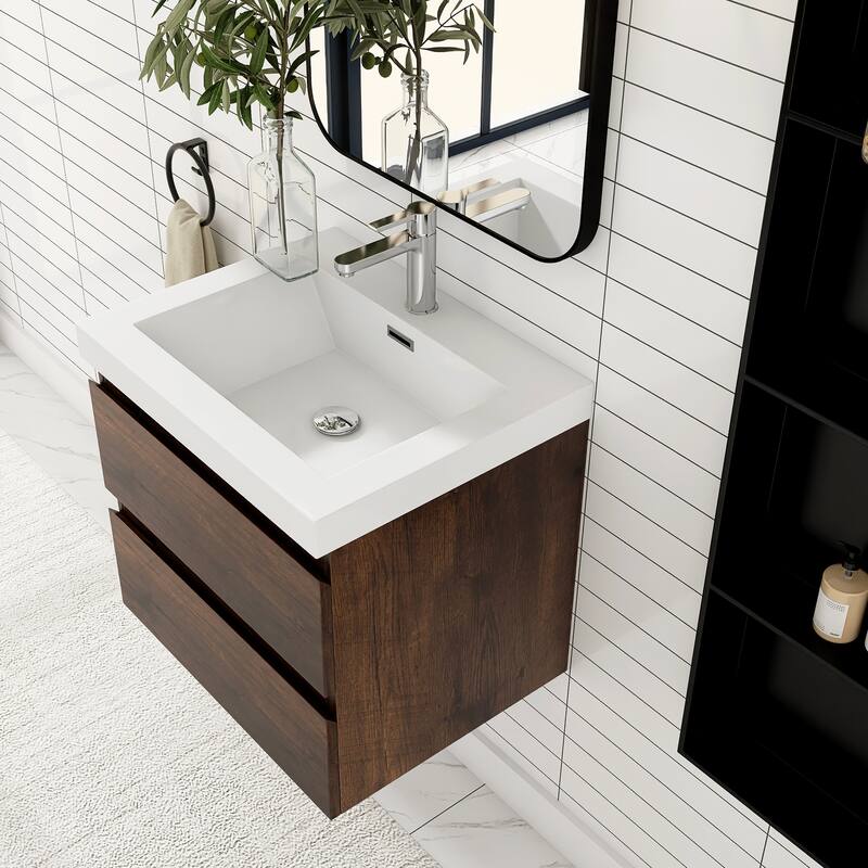 Floating Bathroom Vanity with Resin Top