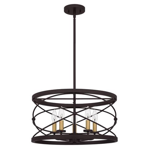 Potts 5-Light Palladian Bronze Pendant