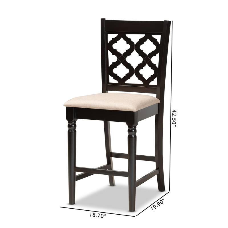 Ramiro Modern and Contemporary Transitional 2-PC Counter Stool Set