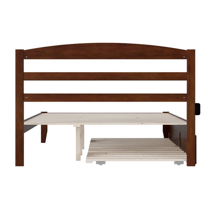 Warren Solid Wood Platform Bed with Twin XL Trundle