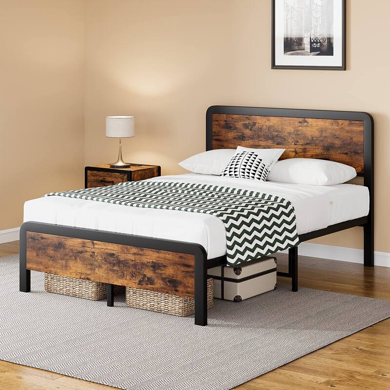 Bed Frame Platform - Brown - Full