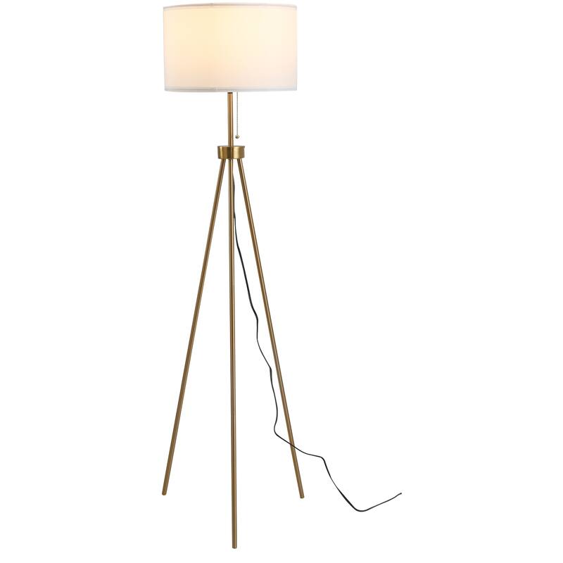 HOMCOM Floor Lamp with Fabric Drum Lampshade 59.75"H - 14.5*14.5*59.75