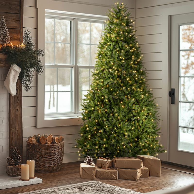 National Tree Company 9 ft. PowerConnect Dunhill Fir Tree w/ Clear Lights
