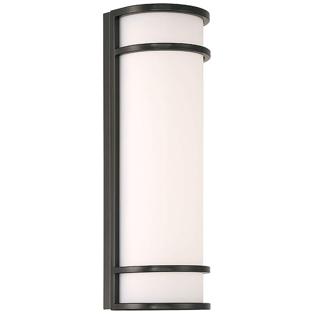 Access Lighting Cove Dual Voltage Dual Voltage Emergency Battery Backup Outdoor LED Wall Mount - Black Finish