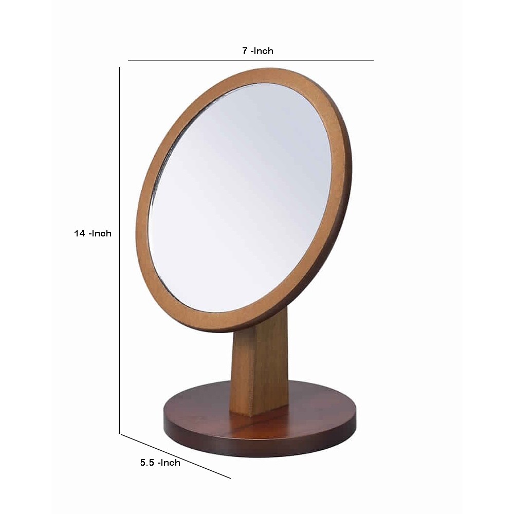 Round vanity mirror with stand discount