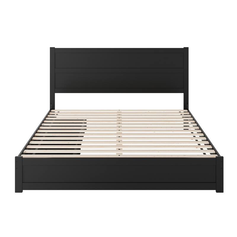 Aveline Wood Platform Bed with Matching Footboard & Storage Drawers