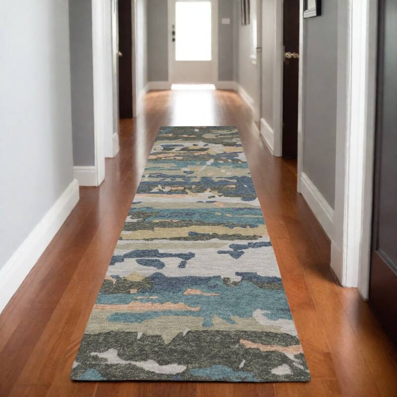 HomeRootsAbstract Modern Rectangle Area Rug - 95.67' X '29.92' X '0.39
