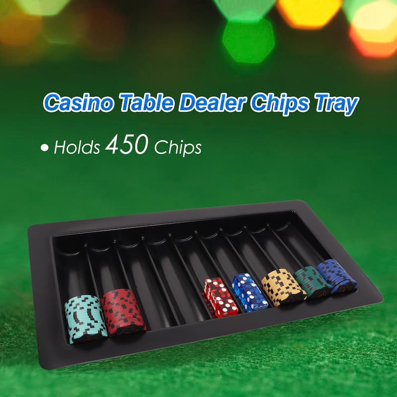 GSE™ 9Row Casino Poker Table Dealer Poker Chip Tray. Custom Poker