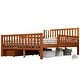 preview thumbnail 57 of 79, Wooden Platform Bed Underbed Storage Bed with Sides Guardrails Spindle Headboard and 2 Drawers 8.98 inch Storage Underneath