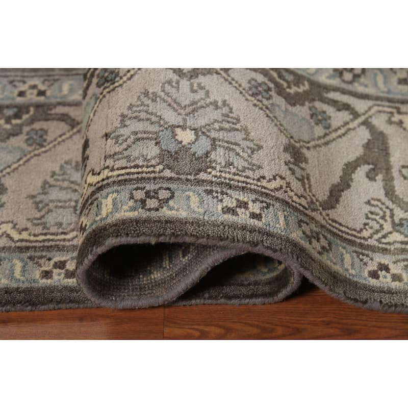 Transitional Oushak Area Rug Hand-Knotted Wool Carpet - 8'2" x 9'10"