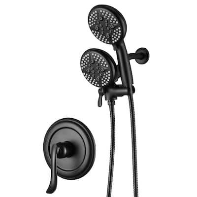 Shower Faucet Set with 5 in. Head Complete Shower System Matte Black