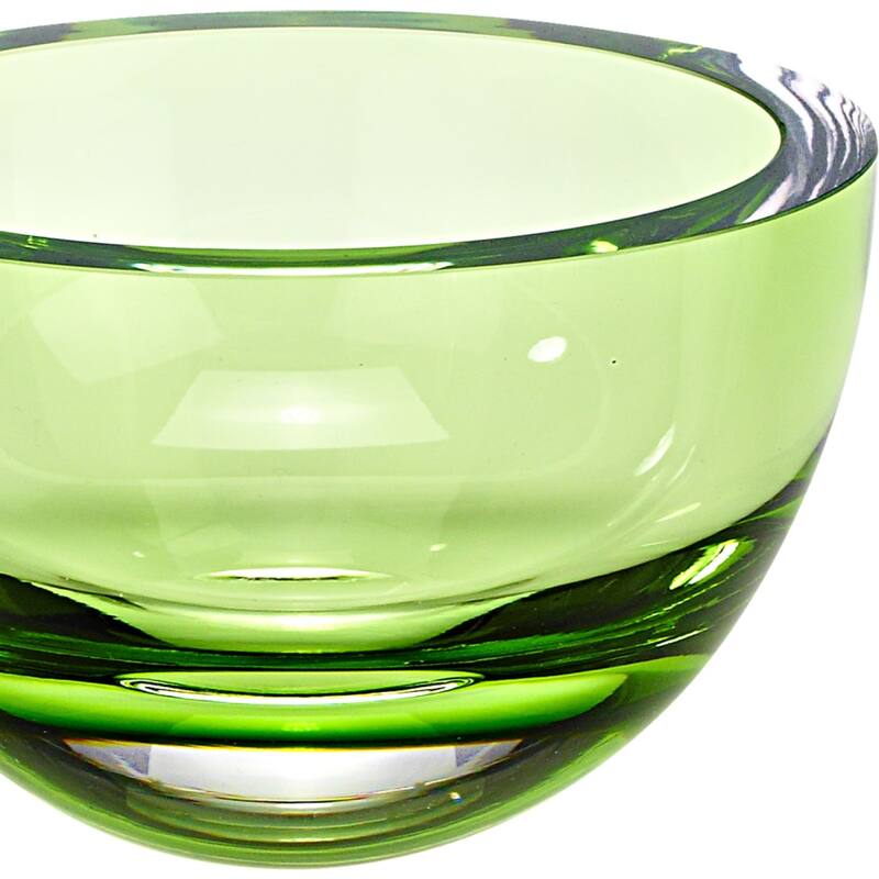 HomeRoots 6" Mouth Blown European Made Lead Free Cobalt Crystal Bowl