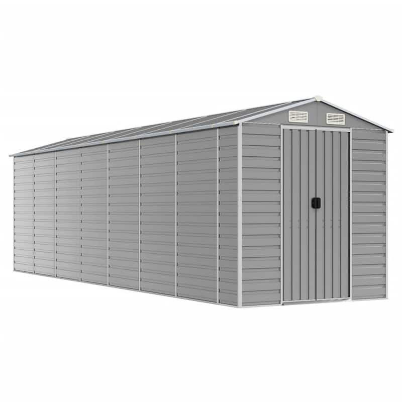 vidaXL Garden Shed Metal Outdoor Storage Shed Anthracite Galvanized Steel
