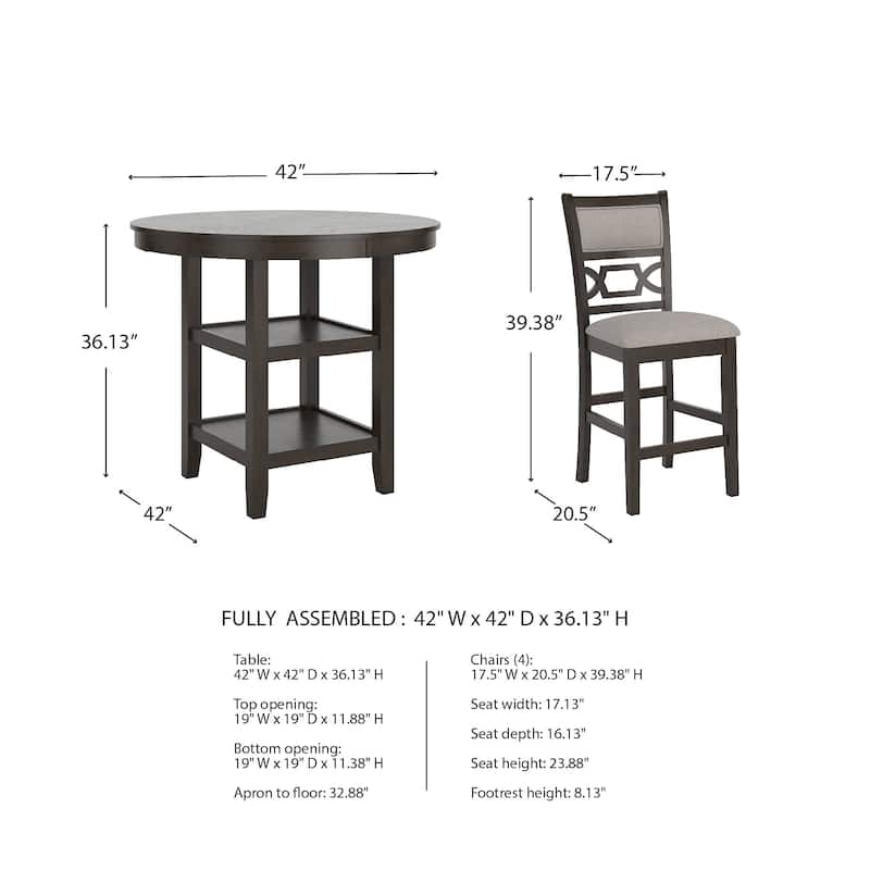 Signature Design by Ashley Langwest Counter Height Dining Table and 4 Barstools (Set of 5)