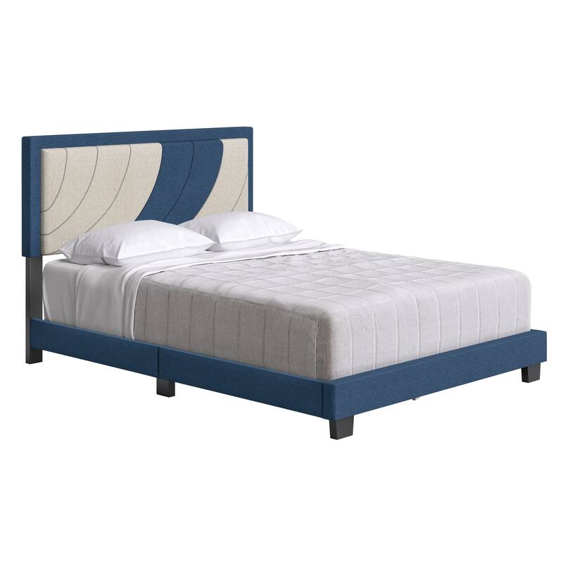 Boyd Sleep Sail Away Oceanic Upholstered Linen Platform Bed