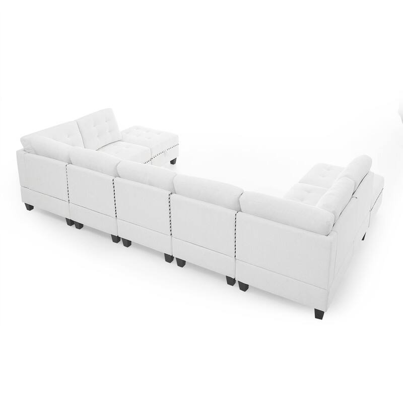 Modular Sofa, Sectional Couch U Shaped Sofa Couch with Storage Ottomans