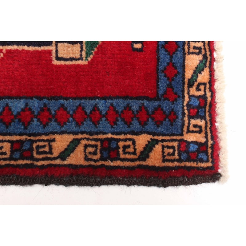 ECARPETGALLERY Hand-knotted Teimani Red Wool Rug - 2'8 x 4'8