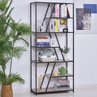 Pearce Small Office Bookcase Maple And White Overstock 19478987 Rustic galvanized metal pipes suitcase decorative wall storage container shelf. overstock com