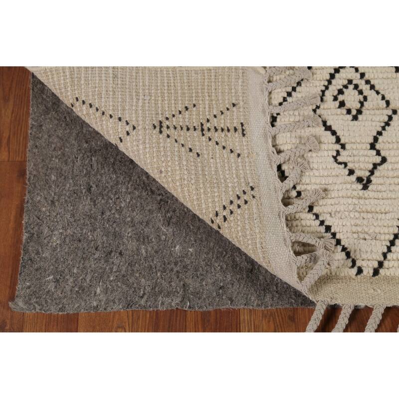 Trellis Moroccan Oriental Area Rug Handmade Wool Carpet - 5'6"x 9'8"