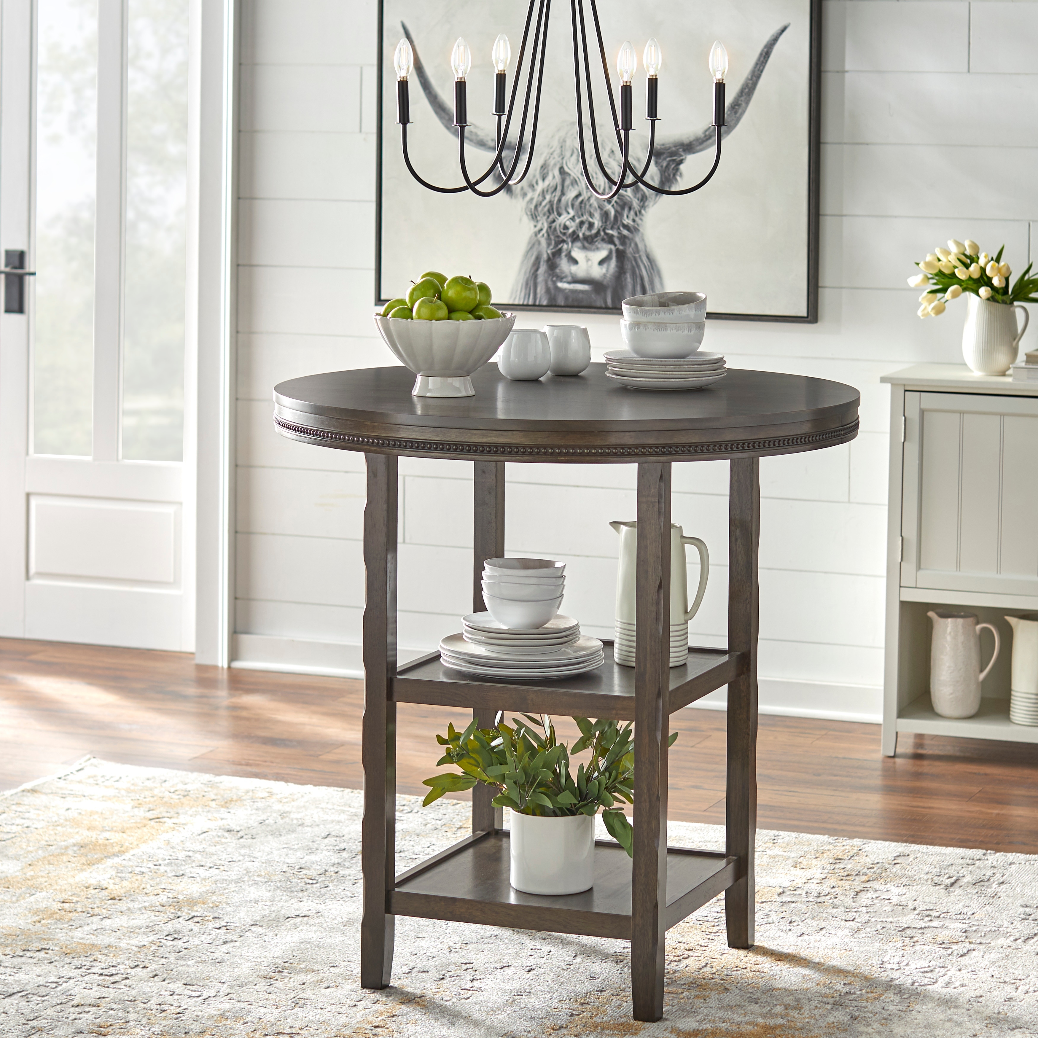 Round high top discount table and chairs