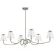 preview thumbnail 1 of 3, McKinney Linear Chandelier Brushed Nickel