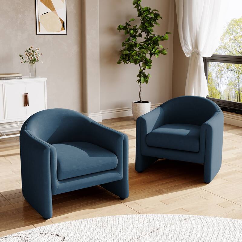 Modern 32.3" wide Upholstered Accent Chairs Set of 2