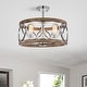 preview thumbnail 2 of 23, Warehouse of Tiffany Shacer 3-light Hoop Design Ceiling Lamp