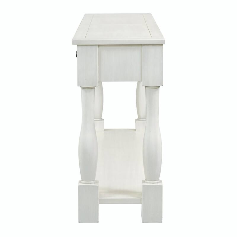 63" Console Table with Drawers and Shelf