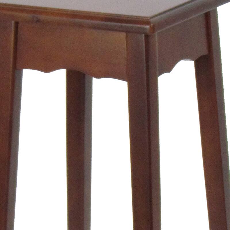 39.5 Inch Plant Stand with Tapered Slanted Legs and Bottom Shelf, Brown