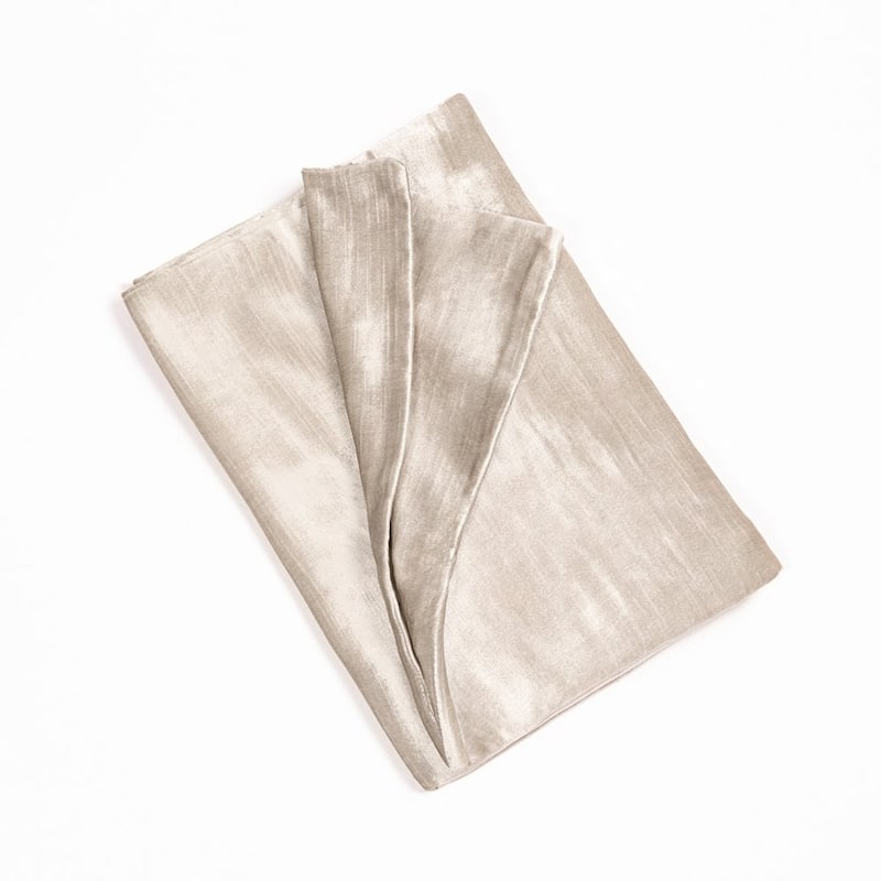 Lia, Rayon/Velvet, Ivory, Duvet Cover