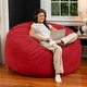preview thumbnail 9 of 37, Jaxx Basics 5 Foot Large Adult Bean Bag Chair, Oversized with Filler Lush Velvet Merlot - Large