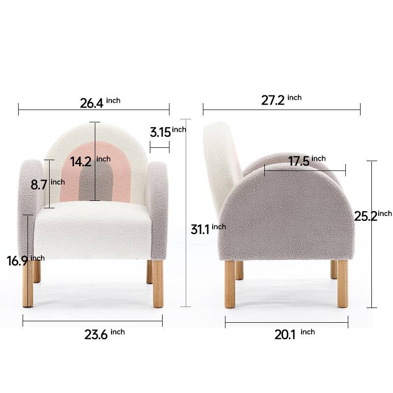 Toddler Chair with Rainbow Design