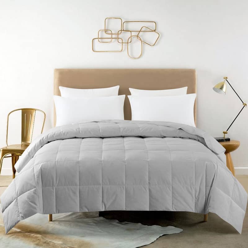 Constance 233 Thread Count Lightweight White Duck Down Blanket - King - Gray