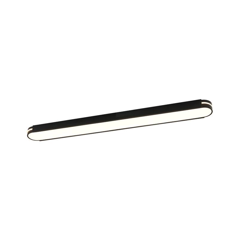 Modern Dimmable LED Long Oblong Flush Mount Ceiling Light 31.5in - Black - 47.2 Inches