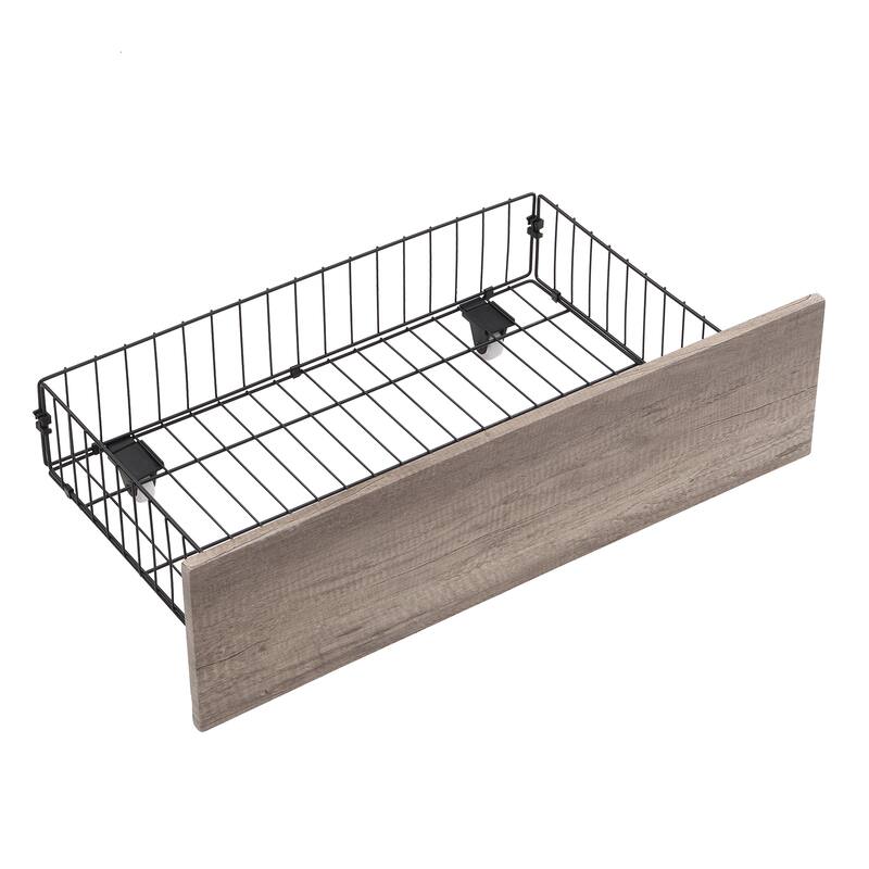 FULL Size Metal Platform Bed Frame with upholstery storage function Headboard and USB LINER and Footboard