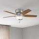preview thumbnail 1 of 30, Hunter 52" Kenbridge Low Profile Ceiling Fan with LED Light Kit and Pull Chain Brushed Nickel