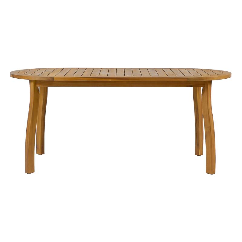 Christopher Knight Home - Cascade 70" Outdoor Acacia Wood Oval Dining Table, for 4-6 Person Seating