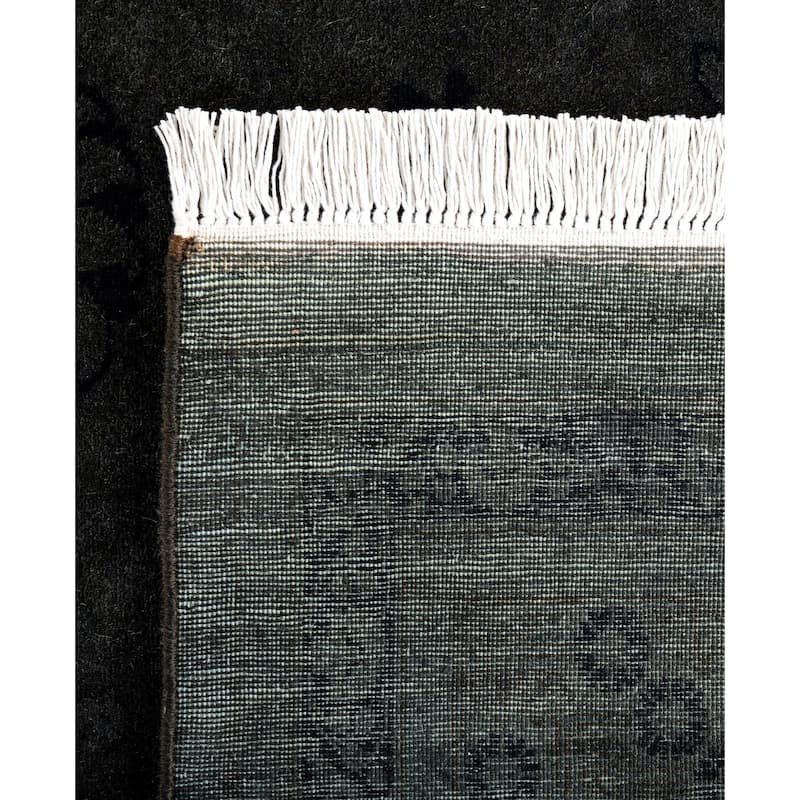Overdyed One-of-a-Kind Hand-Knotted Area Rug - Black - 6' 0" x 6' 1"