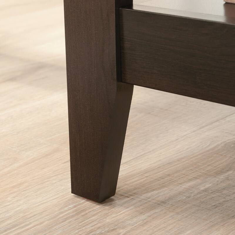 Wood L-Shaped Desk with Durable Surface, Brown