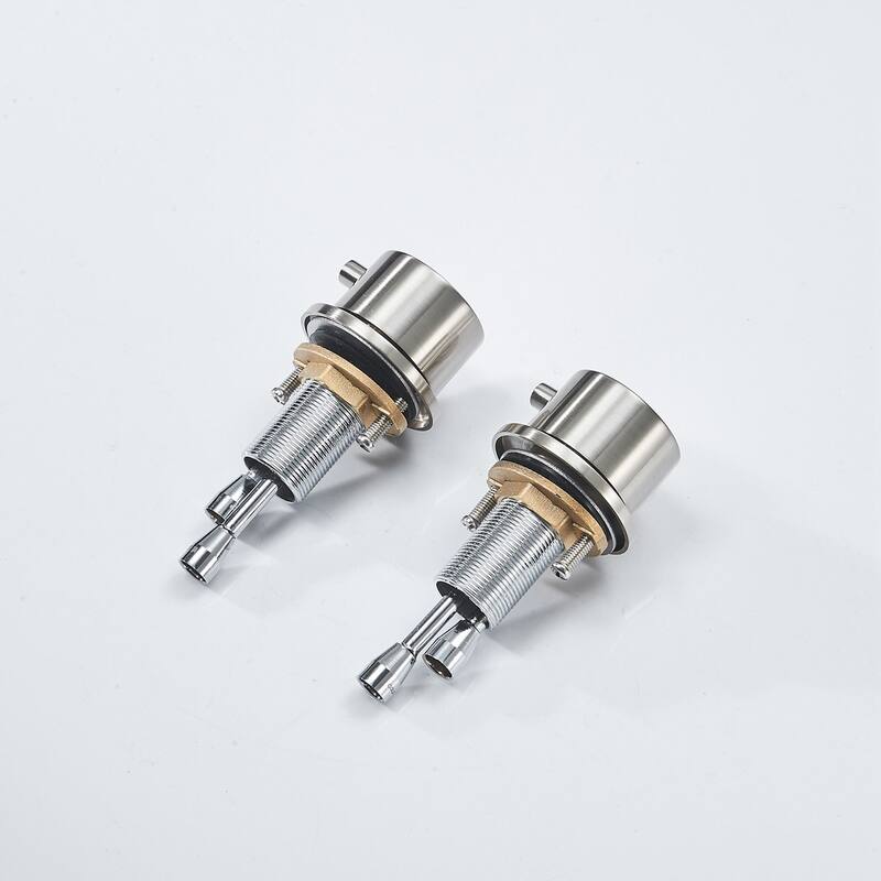 LED Waterfall Widespread Polished Nickel Bathroom Faucet