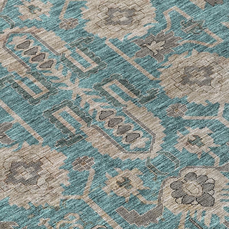 Machine Washable Indoor/ Outdoor Chantille Boho Traditional Rug